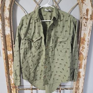 Vintage Sudden Impact Western Horse and Jockey Button Up Blouse